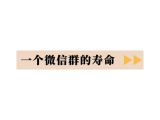 一个微信群的寿命